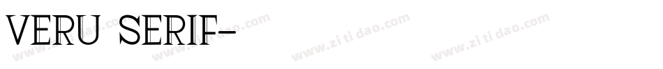 Veru Serif字体转换